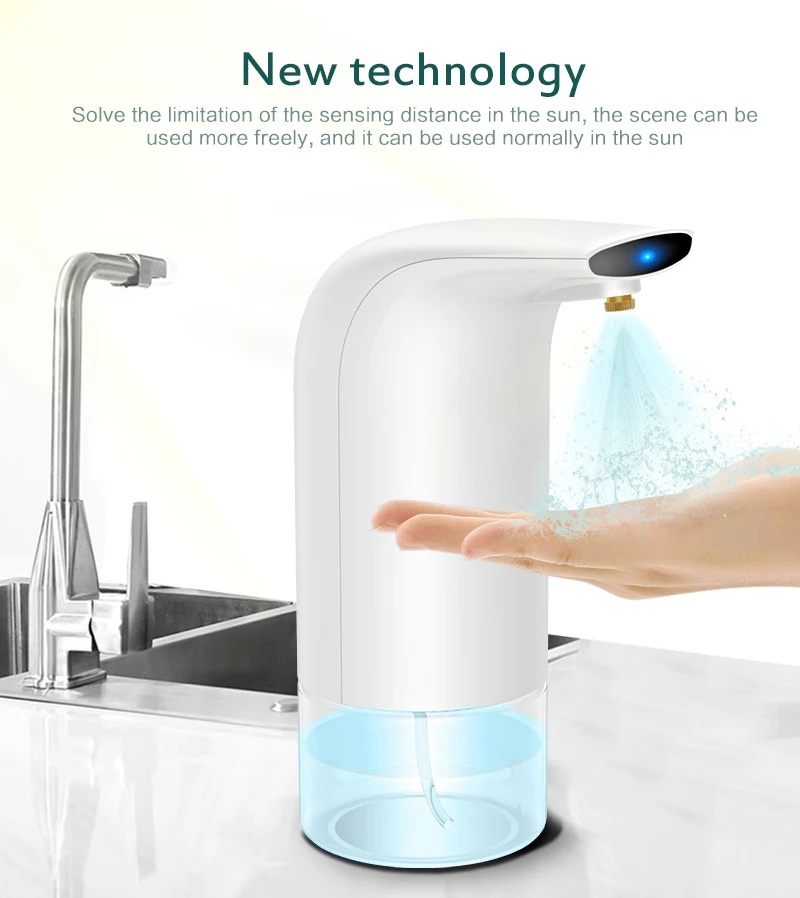 

300ML Soap Dispenser Automatic Induction Sprayer Infrared Intelligent Spray Soap Dispenser Home Bathroom Set Accessories