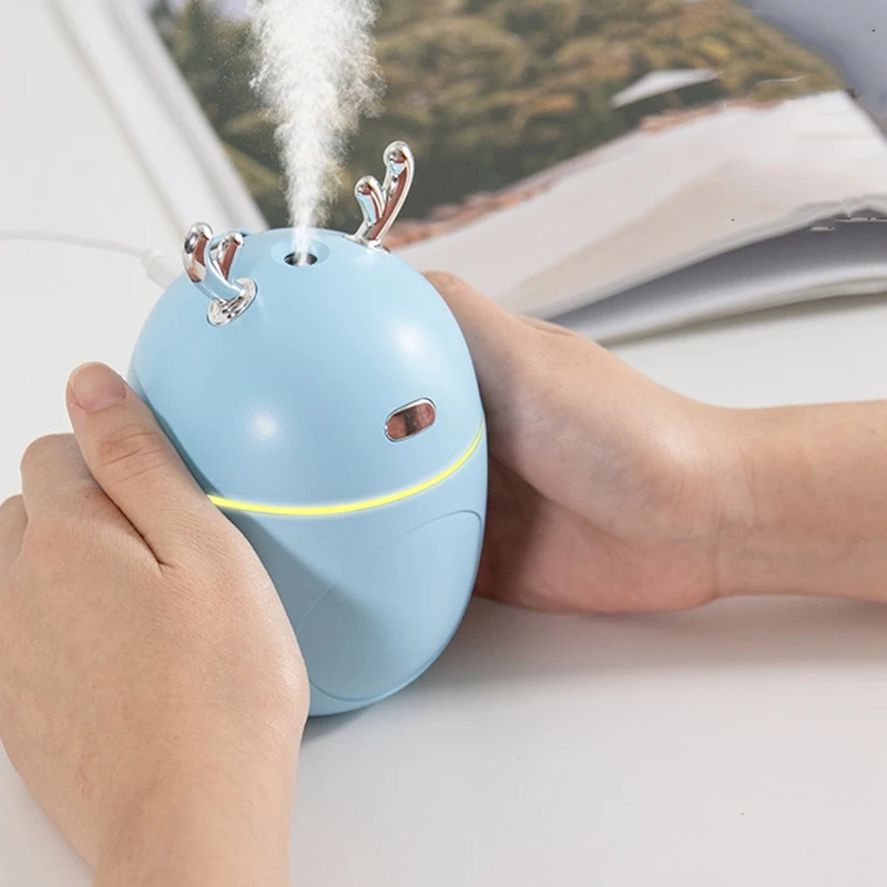 

Lovely Deer Air Humidifier USB Ultrasonic Cool Mist Maker Fogger LED Light Mini Aroma Diffuser Essential Oil Humificador