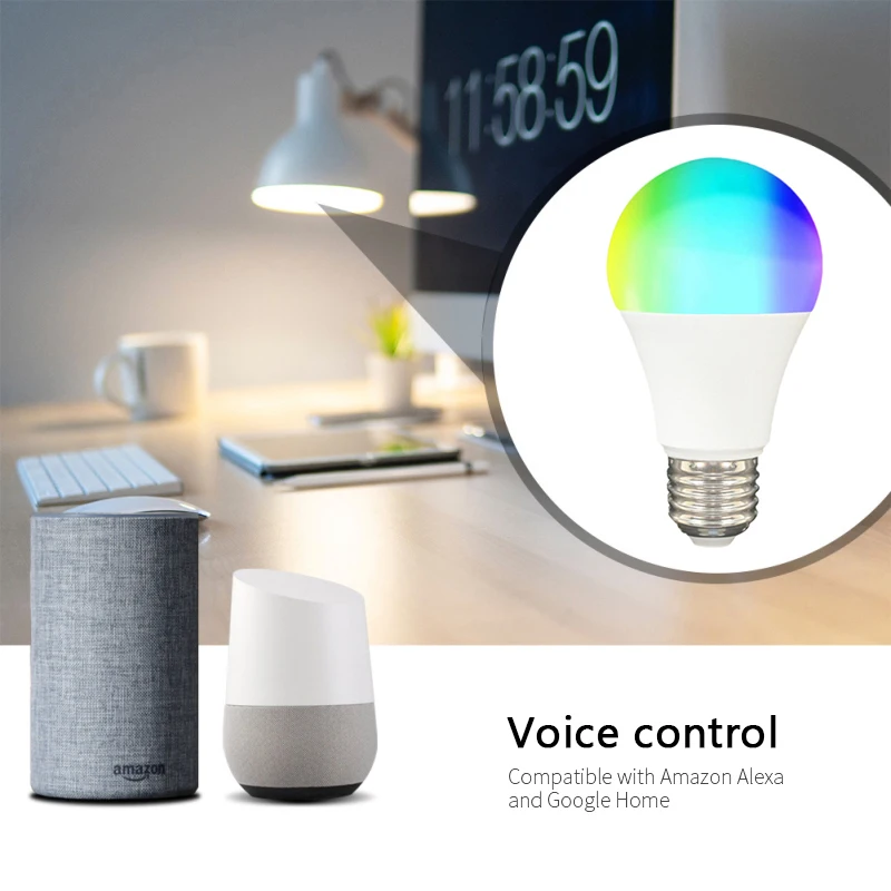 Tuya Zigbee 3 0 Smart E27 светодиодный светильник лампа приложение Life Управление RGB + W C