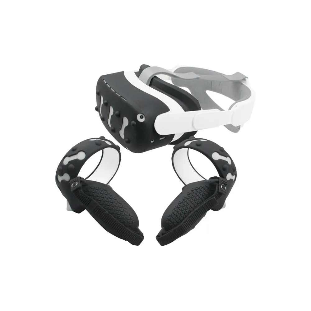 

Face Mask Sweat-proof Front Cover for oculus quest 2 VR Headset Eye Mask Cover Pad Handle Protective Cover Case Accessories