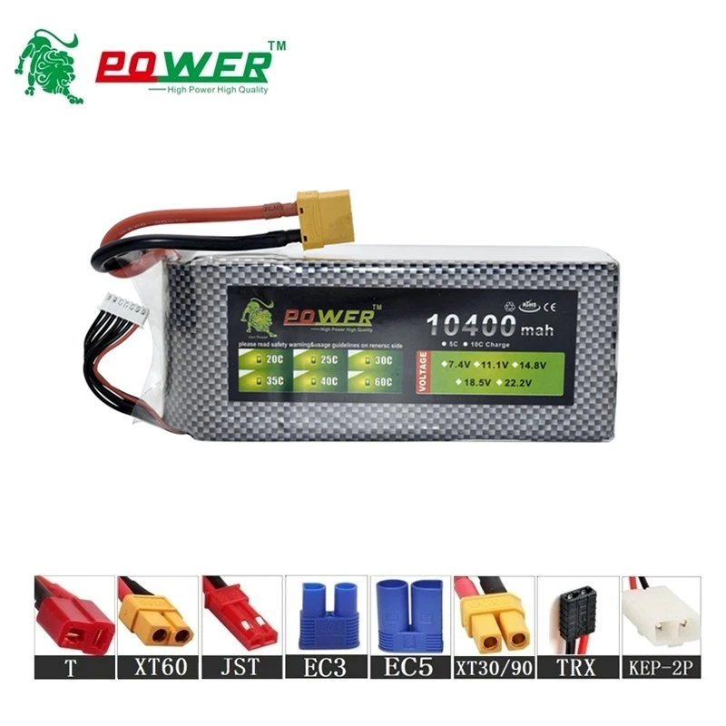 Предотвращение столкновений 2s 3s 4s 6s 10400mah MAX 60C 7 4 v 11 1 14 8 22 2 аккумуляторная батарея