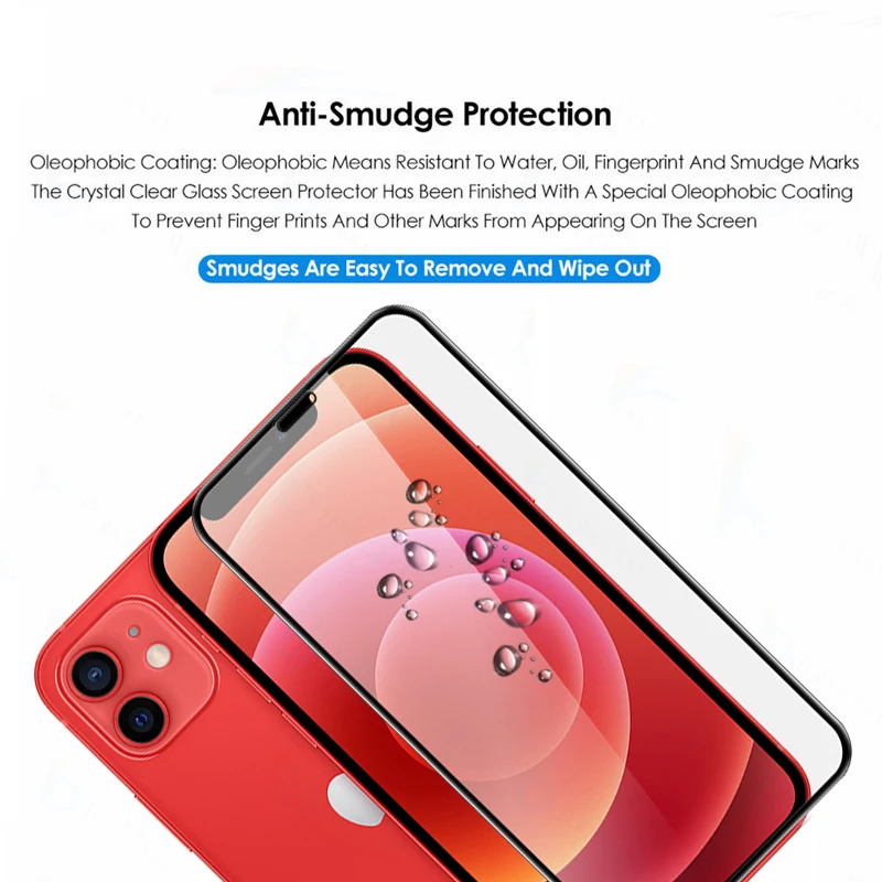 Для iPhone 12 Pro Mini XR X 11 Max Xs полное покрытие закаленное стекло Защитная пленка для