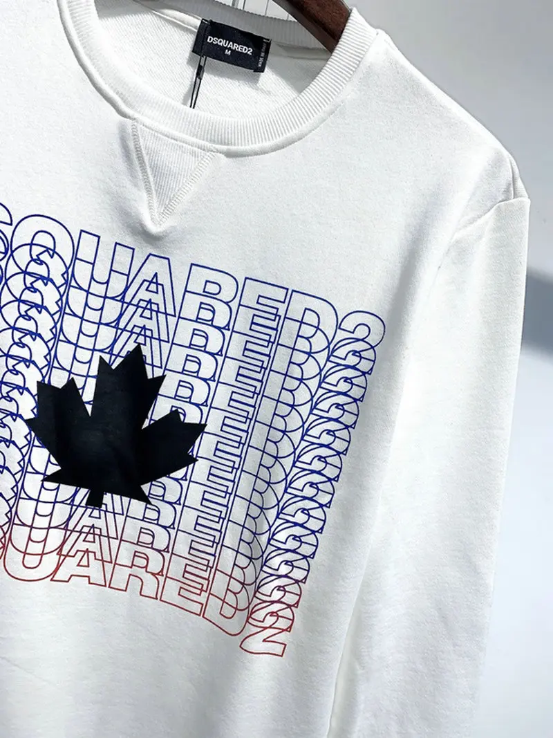 

Hot Dsquared2 Men's Crew Neck Printed Letter Street Hip Hop Long Sleeve Sweatshirt Cotton High Quality Women/Men's Clothes DS358