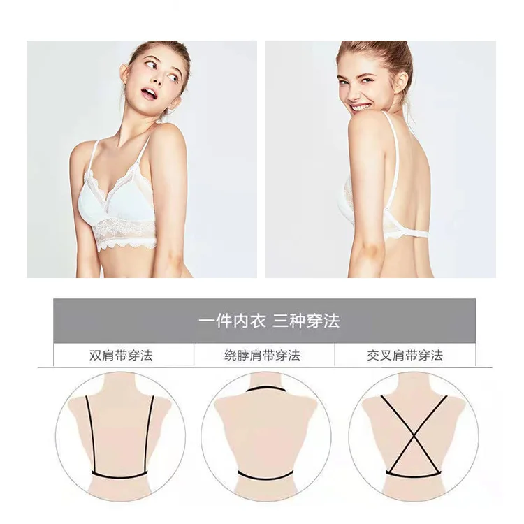 Сексуальный бюстгальтер с открытой спиной и глубоким U-образным вырезом