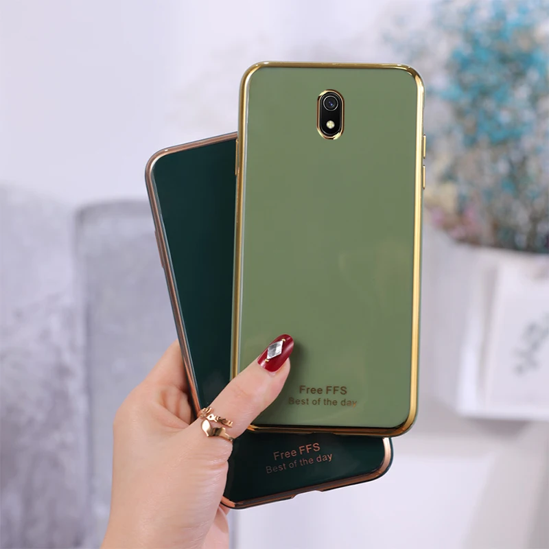

6D Electroplated Phone Case For Xiaomi Mi 10 Lite 10 Pro Note 10 Lite Redmi 7A 8A Solid Color Soft TPU Silicone Back Cover Capa