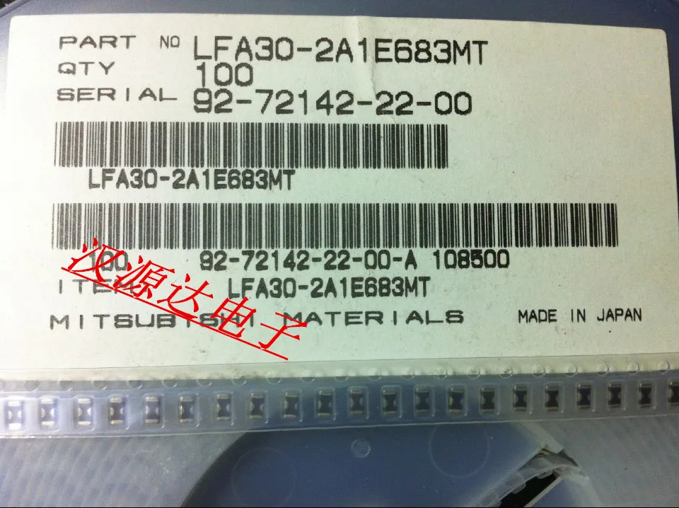 

Оригинальный новый 100% LFA30-2A1E683MT SMD 1206, алюминиевая крышка, 25В 68 МГц фильтр SMD (индуктор)