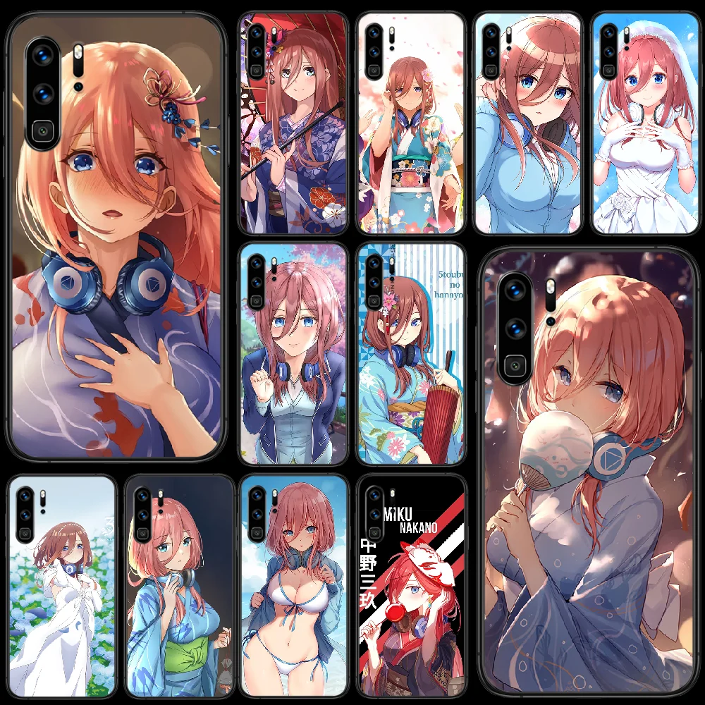 Чехол для телефона Nakano Miku аниме для HUAWEI P 10 20 30 40 Lite Pro Smart Plus Z 2019 Nova 5T 7i черный силиконовый водонепроницаемый мягкий