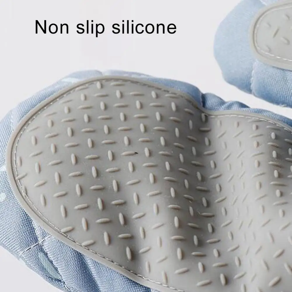

2pcs/set Microwave Baking BBQ Glove Cotton Cute Oven Mitts Heat Resistant Linen Potholders Non-slip Kitchen Cooking Tools Mitten