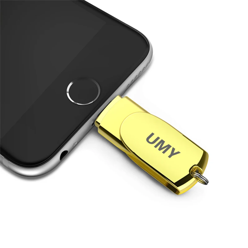 64 Гб Флешка для iPhone 8 Plus X 7 6 6s 5 SE 128 ГБ флеш накопитель USB 32 16 u диск золотой цвет|USB
