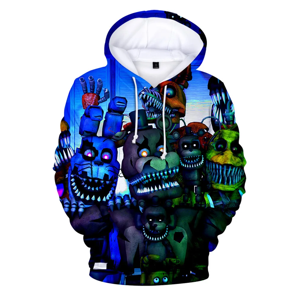 Five Nights at FNAF 3D Sweatshirt For Boys and Girls School Hoodie High Quality Kids FNAF Hoodies Autumn Winter Clothing images - 6