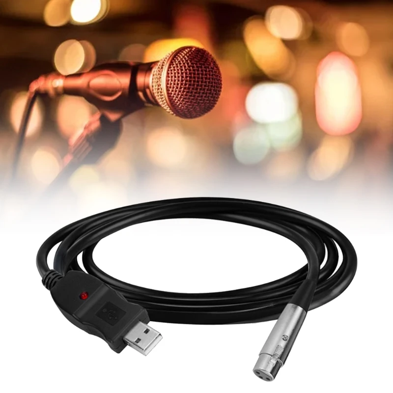 R58B USB микрофонный кабель 3 м мужчина к XLR Женский 16 бит 48/44.1 кГц высокое качество