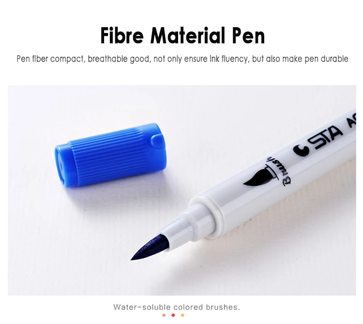 

STA 12 Colors Set Sketch Marker Pens Twin Tips Water Based Ink Brush Pen For Drawing Manga Design Art Supplier