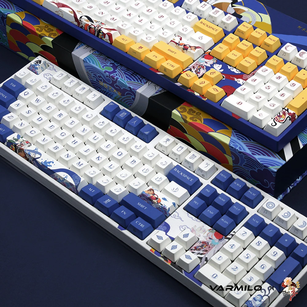 Varmilo Lovebirds Mechanical Keyboard Wired VA87M VA108M for Couples 87 108 Keys Cherry MX Switch No Backligt Game PC Customize
