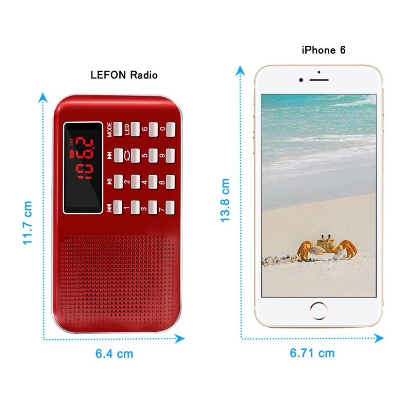 Миниатюрный цифровой AM FM-радиоприемник MP3-плеер с поддержкой TF-карты USB AUX