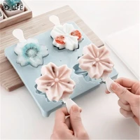 jo life cherry blossoms flower ice cream tubs summer paw catlike shaped popsicle mold plastic lolly mold tray