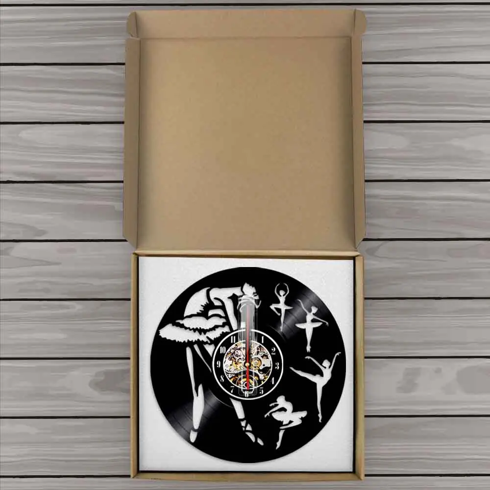 Настенные часы с виниловой пластиной балерины современный дизайн настенные