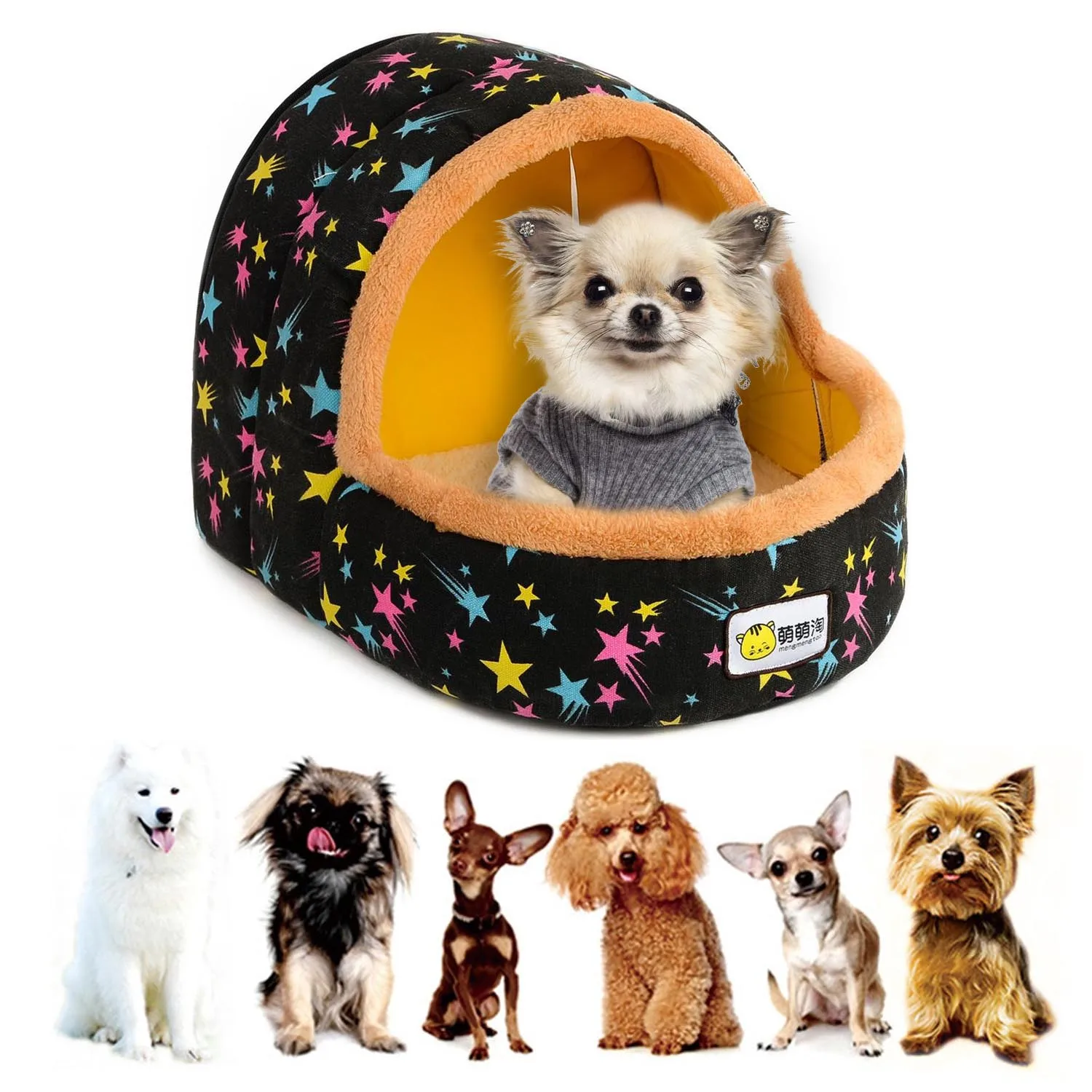 Зимняя одежда для собак маленьких кровать из мягкого плюша Теплая подушка