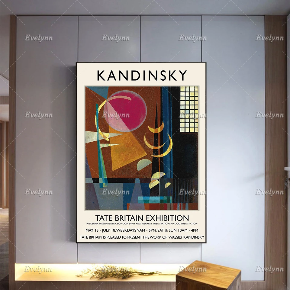 

Wassily Kandinsky Exhibition Poster - Gallery Print - Abstract Wall Art Decor -Home Minimalism Bedroom Decoration Canvas Gift