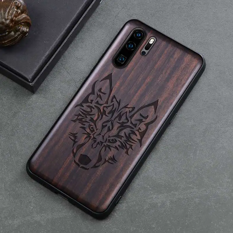 5 Для huawei P30 чехол Роскошный черное дерево чехол для huawei p30 Pro 3D резной деревянный силиконовый чехол для huawei P30 Pro - Цвет: 5