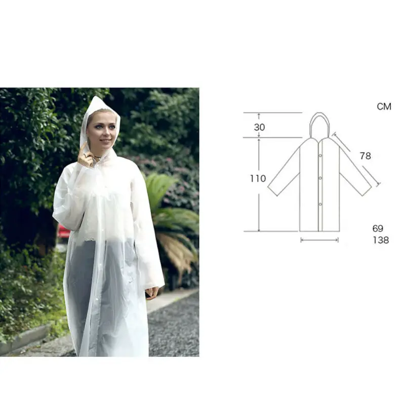 Водонепроницаемый дождевик для мужчин и женщин уличная ткань EVA длинный пончо с