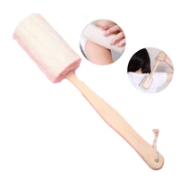 long handle hanging soft loofah bathroom body shower brush back scrubber shower skin exfoliation body massage cleaning tool