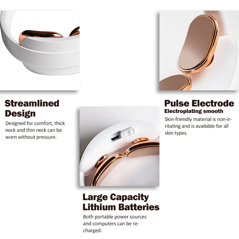 

Electric Portable Smart Pulse Neck Shoulder Massager Far Infrared Pain Relief Tool Relaxation Cervical Vertebra Physiotherapy