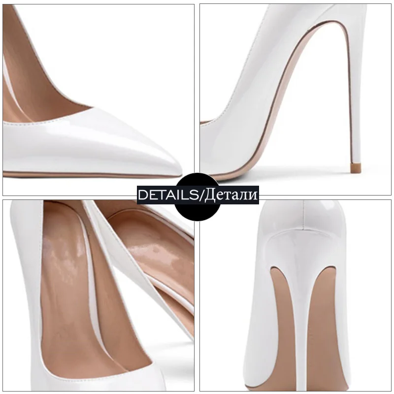 

WETKISS Stiletto Heels High Pumps Women Patent Pu Pumps Pointed Toe Shoes Female Party Shallow Shoes Ladies Spring Big Size 45