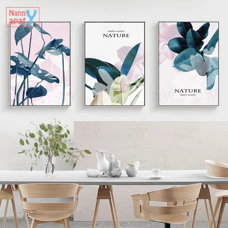 Красочное растение розовое искусство картина для домашнего декора на стену