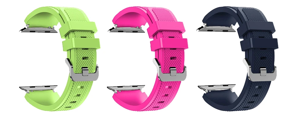 Joyozy Sports soft silicone interchangeable apple watch band 42mm 38mm 40mm 44mm for iWatch series 5/4/3/2/1 apple watch band