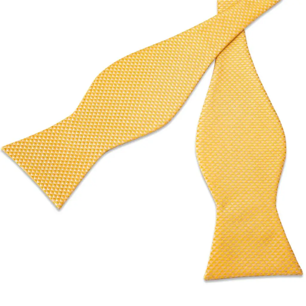 Регулируемый Мужской Шелковый галстук бабочка самостоятельный мужской золотой