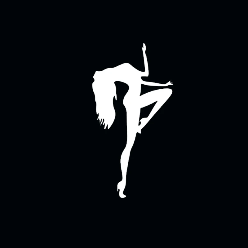 

BROSHOO 2 Size Car Styling Sexy Beauty Jumping Steel Tube Dance Car Sticker Window Bumper Trunk Decal Auto Accessories
