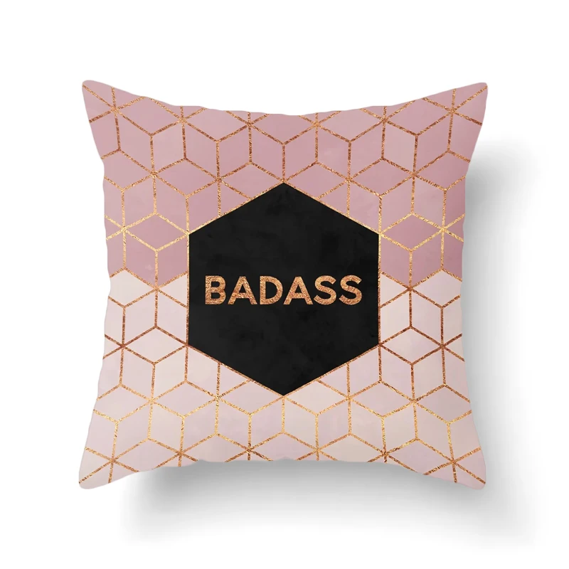 Наволочка в клетку с геометрическим рисунком | Дом и сад