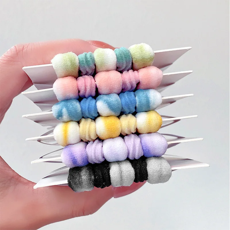 

5 PCS High Elastic Hair Rings Hair Accessories Sweet Rubber Bands Candy-colored Hair Rings For Women Girls All-match Headwear