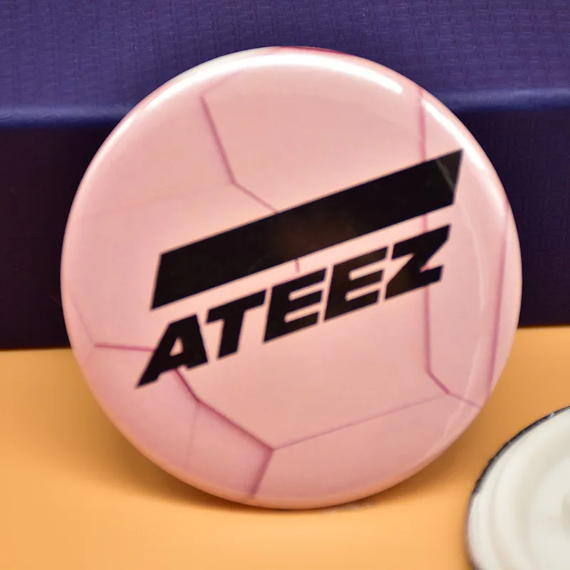 Корейский круглый значок KPOP IDOL Boys Team ATEEZ маленький зеркальный брелок для ключей