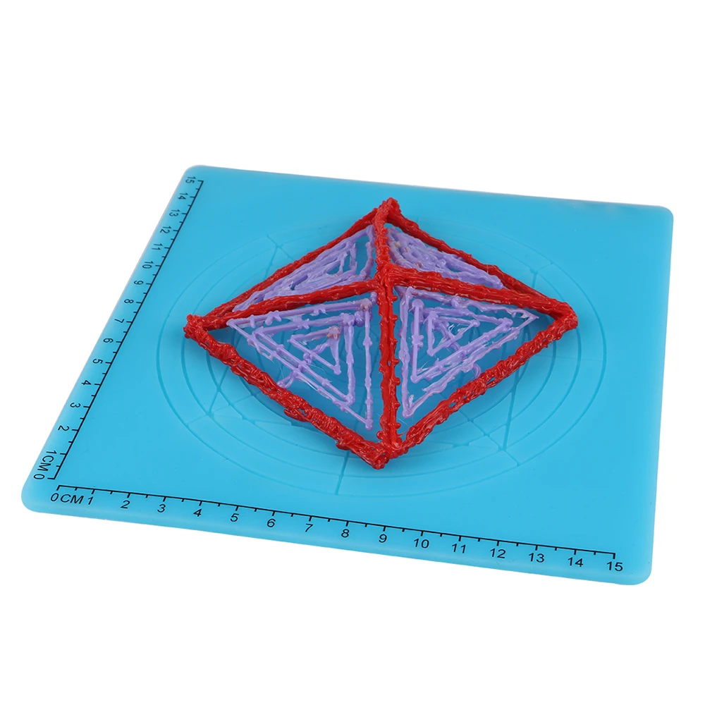 4 шт. силиконовый дизайнерский коврик 3D Печатающая ручка шаблоны для копирования