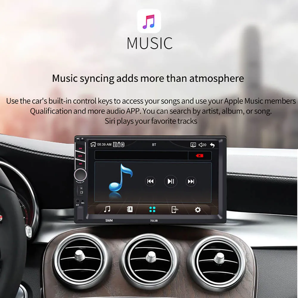 Автомагнитола AMPrime 2 din 7 дюймовый плеер MP5 с сенсорным цифровым дисплеем Bluetooth