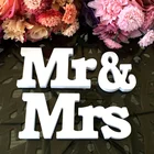 Свадебное украшение Mr  Mrs, белые деревянные буквы, знак для фотографий, Прямая поставка, День святого Валентина