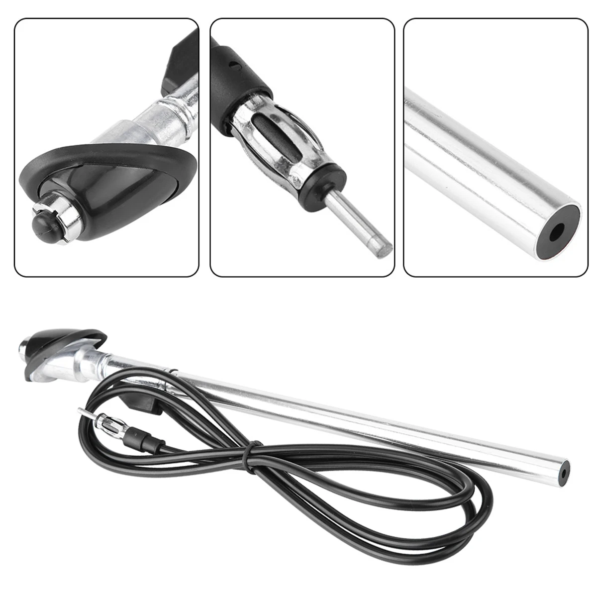 

SOONHUA Car Radio Antenna Stainless Steel Replacement Radio Antennas With Antenna Mast Guard Mount For Toyota Hilux