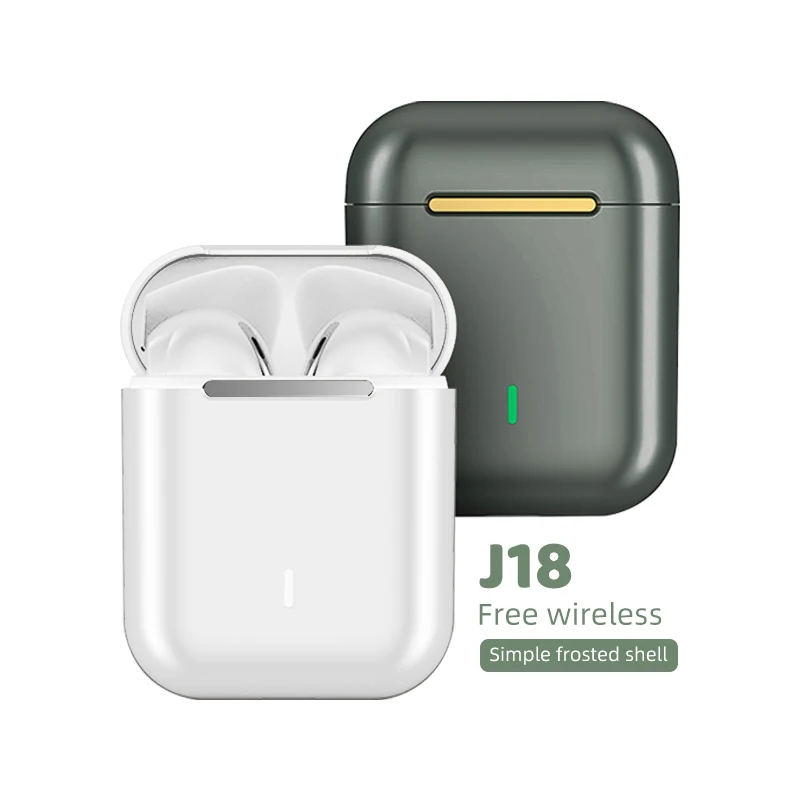

TWS Earphones J18 Touch Control Wireless Headphones with Bluetooth-compatible 5.0 Mic Sport Waterproof Headset With Charge Case