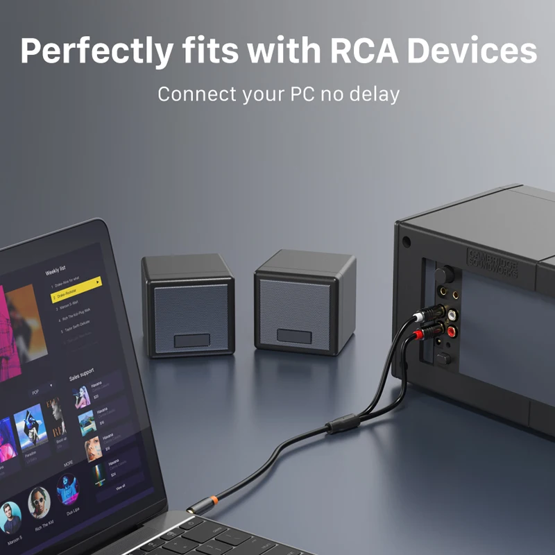 Кабель CABLETIME RCA 2rca на 3 5 аудиокабель 2RCA Aux штекер Rca мм для Edifer домашний кинотеатр DVD