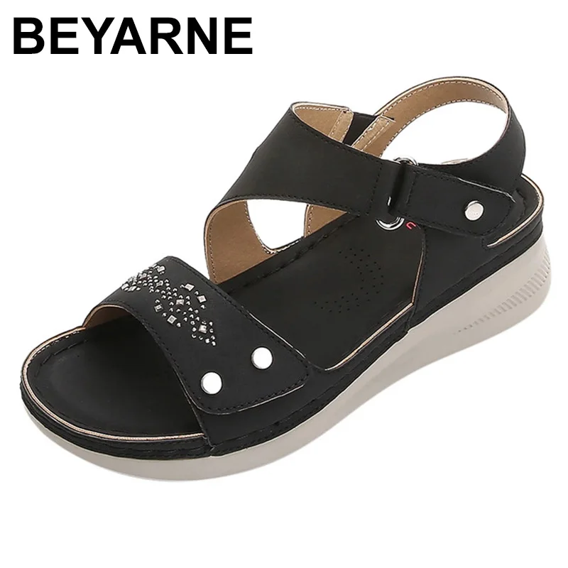 

BEYARNEshoes women new fashion sandals casual flat Women Fashion Dancing Rumba Waltz Prom Ballroom Latin Salsa DanceShoes Sandal