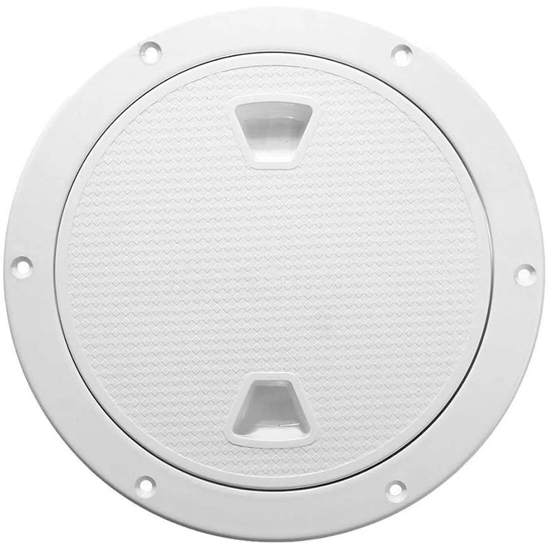 

2 PCS White Access Hatch Cover Screw Out Deck Plate Detachable Cover Round Deck Plate Non-Slip