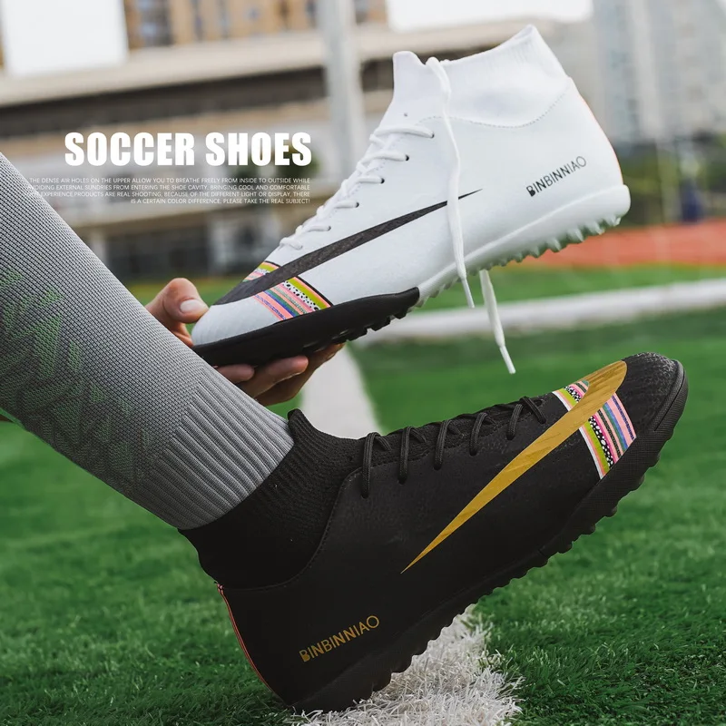 Football Boots Turf Soccer Shoes Crampons Superfly Breathable Cheap Original TF Kids Football Futsal Boots Sneakers Men Cleats