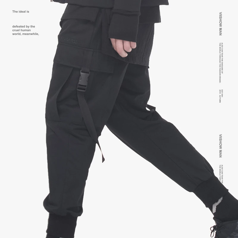 VIISHOW, уличная одежда, мужские штаны, брендовые, хлопок, Pantalon Homme, хип-хоп джоггеры,, одноцветные, карго, брюки, мужские, KC2043183