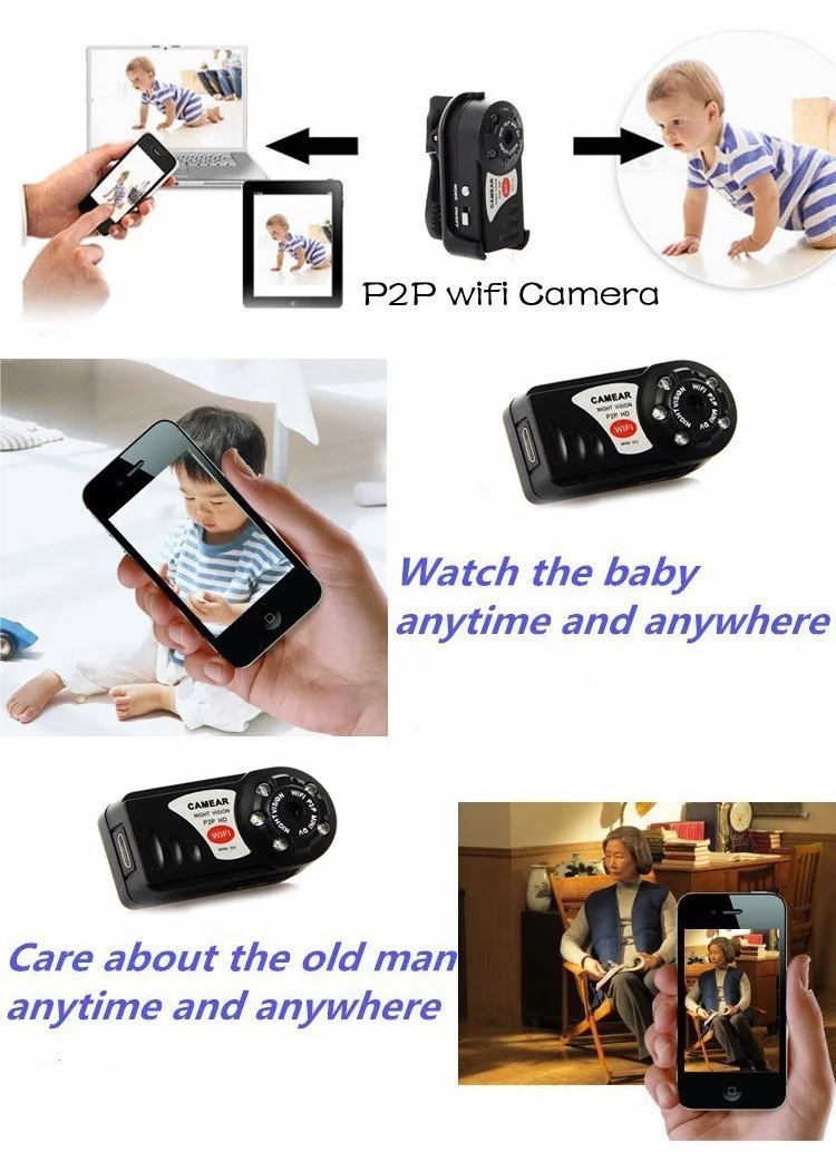 Мини камера 480P Wifi DV DVR IP Cam видеокамера регистратор инфракрасное ночное видение|ip