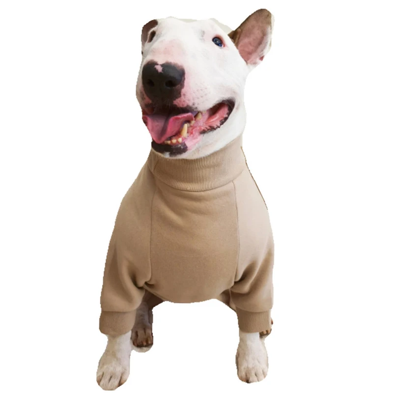 

Dog clothes plus velvet solid color sweater Big dog costume Bull Terrier/Labrador/Fighting/Greyhound/Dog clothes