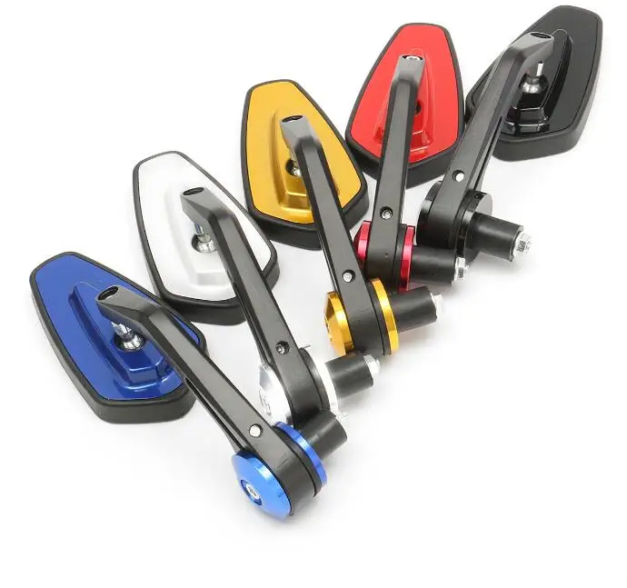Black/Red/Silver/Gold/Blue 7/8&quot Aluminum Rear View Side Mirror Handle Bar End Universal For Motorcycle | Автомобили и