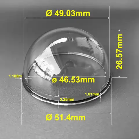 Прозрачный акриловый стеклянный чехол для камеры видеонаблюдения, 51,4x26,57 мм, 2 дюйма