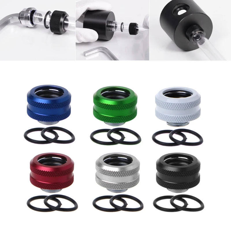 

Water Cooling G1/4 Thread OD 16mm Rigid Hard Tube Extender Connector Fittings