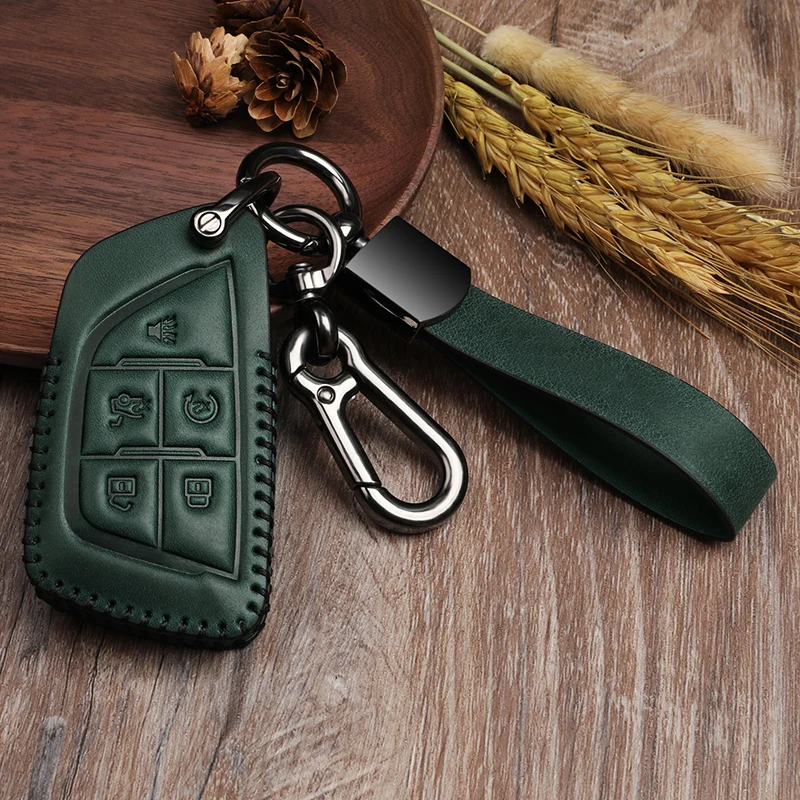 

High-end leather car key case car keychain car key bag for Cadillac CT5 CT4 CT6 XT5 XT4 XT6 ATSL SRX